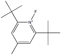 1-Fluoro-2,6-di-tert-butyl-4-methylpyridinium Struktur