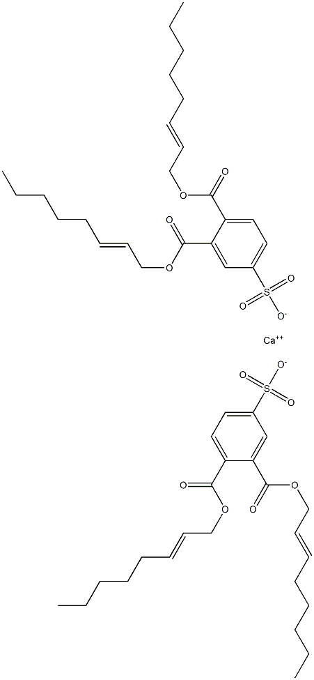 Bis[3,4-di(2-octenyloxycarbonyl)benzenesulfonic acid]calcium salt Struktur