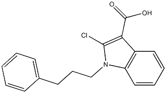 2-Chloro-1-(3-phenylpropyl)-1H-indole-3-carboxylic acid Struktur