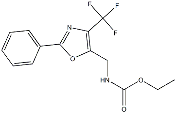 N-[2-Phenyl-4-(trifluoromethyl)oxazol-5-ylmethyl]carbamic acid ethyl ester Struktur