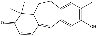 1,1,8-Trimethyl-7-hydroxy-1,10,11,11a-tetrahydro-2H-dibenzo[a,d]cyclohepten-2-one Struktur