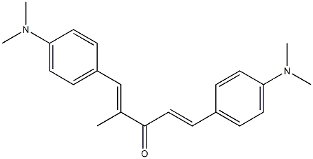 1,5-Bis(p-dimethylaminophenyl)-2-methyl-1,4-pentadien-3-one Struktur