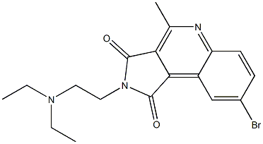 2-[2-(Diethylamino)ethyl]-8-bromo-4-methyl-2H-pyrrolo[3,4-c]quinoline-1,3-dione Struktur