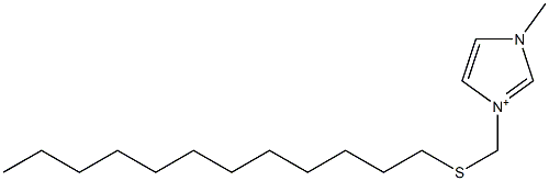 1-Methyl-3-[(dodecylthio)methyl]-1H-imidazol-3-ium Struktur