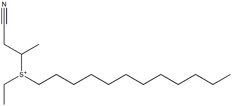 (2-Cyano-1-methylethyl)dodecyl(ethyl)sulfonium Struktur