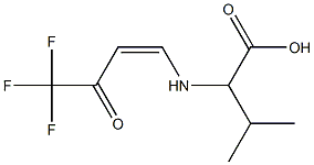 2-[[(Z)-4,4,4-Trifluoro-3-oxo-1-butenyl]amino]-3-methylbutyric acid Struktur