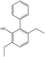 2-Phenyl-3,6-diethylphenol Struktur