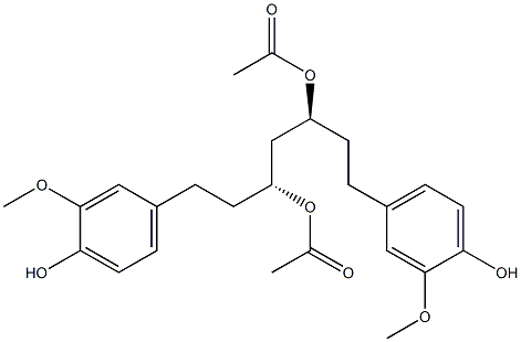 4,4'-[(3S,5R)-3,5-Diacetoxyheptane-1,7-diyl]bis(2-methoxyphenol) Struktur