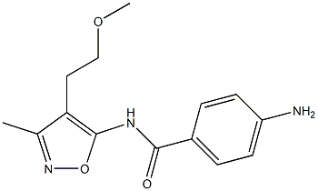 N-[4-(2-Methoxyethyl)-3-methyl-5-isoxazolyl]-4-aminobenzamide Struktur