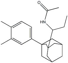 1-(3,4-Dimethylphenyl)-3-(1-(acetylamino)propyl)adamantane Struktur