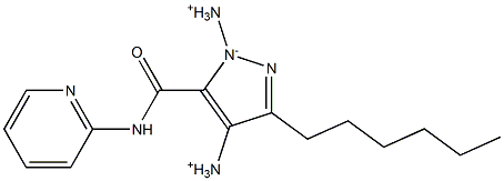 3-Hexyl-4-diazonio-5-[[2-pyridinylamino]carbonyl]-1H-pyrazol-1-ide Struktur