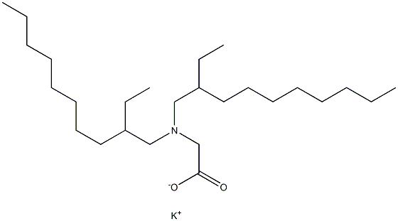 N,N-Bis(2-ethyldecyl)aminoacetic acid potassium salt Struktur