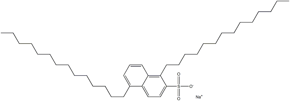 1,5-Ditetradecyl-2-naphthalenesulfonic acid sodium salt Struktur