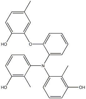 N,N-Bis(3-hydroxy-2-methylphenyl)-2-(2-hydroxy-5-methylphenoxy)benzenamine Struktur