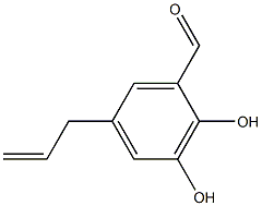 2,3-Dihydroxy-5-(2-propenyl)benzaldehyde Struktur