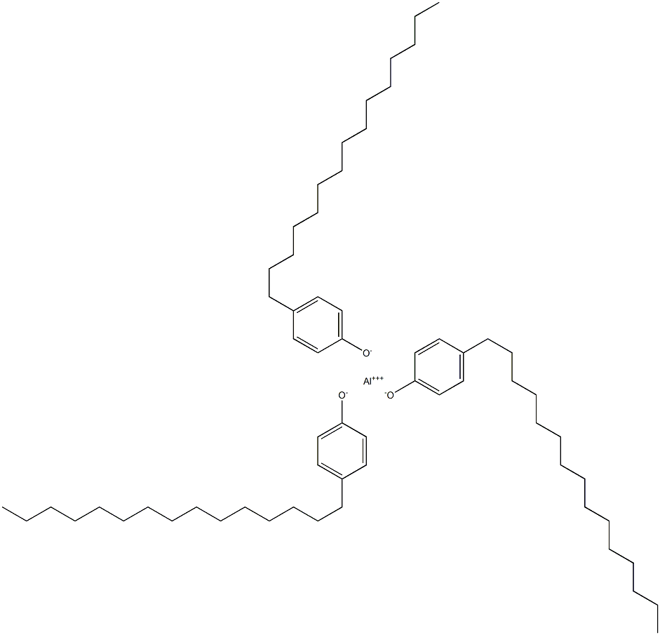 Aluminum tri(4-pentadecylphenolate) Struktur