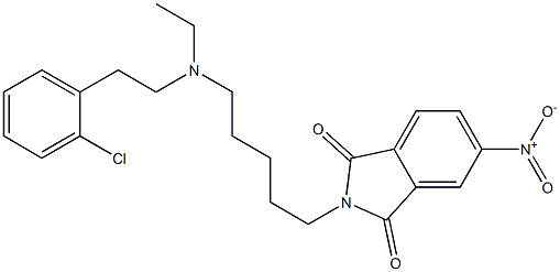 N-[5-[Ethyl[2-(2-chlorophenyl)ethyl]amino]pentyl]-5-nitrophthalimide Struktur