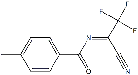 4-Methyl-N-(2,2,2-trifluoro-1-cyanoethylidene)benzamide Struktur