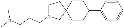 8-Phenyl-2-(3-dimethylaminopropyl)-2-azaspiro[4.5]decane Struktur