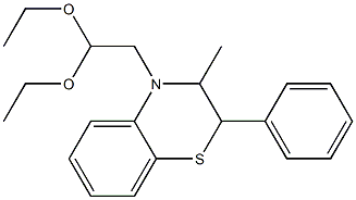 2-Phenyl-3-methyl-4-(2,2-diethoxyethyl)-3,4-dihydro-2H-1,4-benzothiazine Struktur