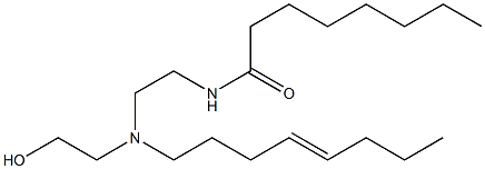 N-[2-[N-(2-Hydroxyethyl)-N-(4-octenyl)amino]ethyl]octanamide Struktur