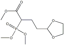 2-[Dimethoxyphosphinyl]-4-(1,3-dioxolan-2-yl)butyric acid methyl ester Struktur