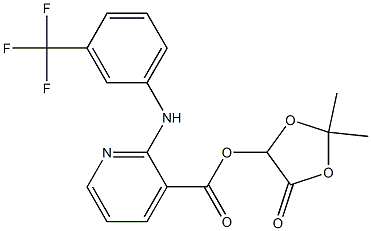 2-[(3-Trifluoromethylphenyl)amino]pyridine-3-carboxylic acid 2,2-dimethyl-4-oxo-1,3-dioxolan-5-yl ester Struktur