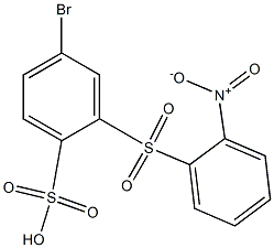 4-Bromo-2-[(2-nitrophenyl)sulfonyl]benzenesulfonic acid Struktur