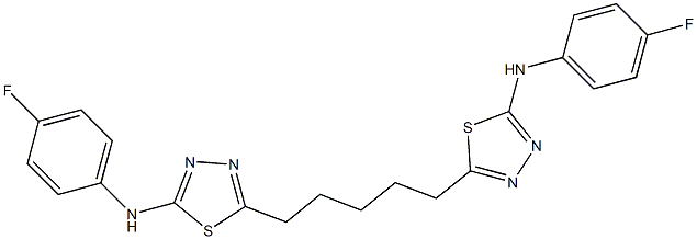 5,5'-(1,5-Pentanediyl)bis[2-(4-fluorophenylamino)-1,3,4-thiadiazole] Struktur