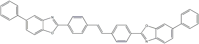 5,6'-Diphenyl-[2,2'-[1,2-ethenediylbis(4,1-phenylene)]bis(benzoxazole)] Struktur