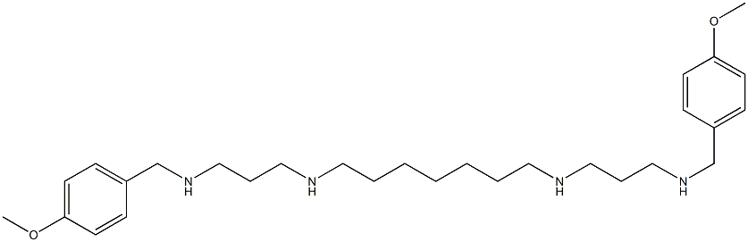 N,N'-Bis[3-(4-methoxybenzylamino)propyl]-1,7-heptanediamine Struktur