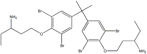 2,2-Bis[3,5-dibromo-4-(3-aminopentyloxy)phenyl]propane Struktur