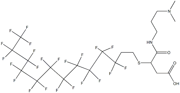 3-[[3-(Dimethylamino)propyl]carbamoyl]-3-[(3,3,4,4,5,5,6,6,7,7,8,8,9,9,10,10,11,11,12,12,13,13,13-tricosafluorotridecyl)thio]propionic acid Struktur