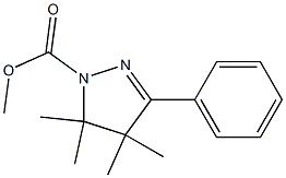 4,5-Dihydro-4,4,5,5-tetramethyl-3-phenyl-1H-pyrazole-1-carboxylic acid methyl ester Struktur