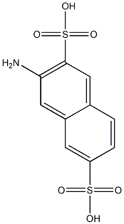 3-Amino-2,6-naphthalenedisulfonic acid Struktur