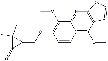 4,8-Dimethoxy-7-[(3,3-dimethyl-2-oxocyclopropyl)methoxy]furo[2,3-b]quinoline Struktur