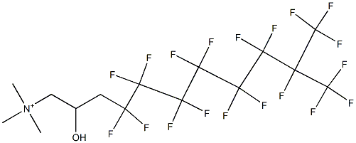 4,4,5,5,6,6,7,7,8,8,9,9,10,11,11,11-Hexadecafluoro-2-hydroxy-N,N,N-trimethyl-10-trifluoromethyl-1-undecanaminium Struktur