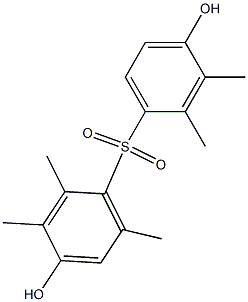 4,4'-Dihydroxy-2,2',3,3',6-pentamethyl[sulfonylbisbenzene] Struktur