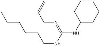 1-Cyclohexyl-3-hexyl-2-(2-propenyl)guanidine Struktur