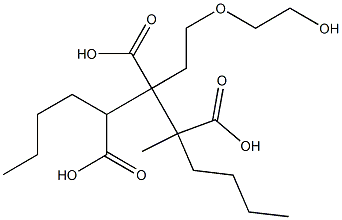 Butane-1,2,3-tricarboxylic acid 2-[2-(2-hydroxyethoxy)ethyl]1,3-dibutyl ester Struktur