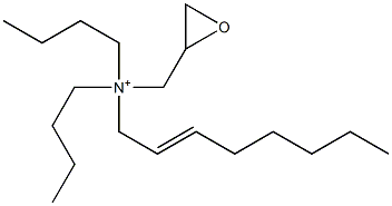 N,N-Dibutyl-N-(2-octenyl)-2-oxiranemethanaminium Struktur