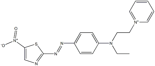 1-[2-[Ethyl[4-[(5-nitro-2-thiazolyl)azo]phenyl]amino]ethyl]pyridinium Struktur