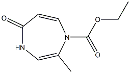 4,5-Dihydro-5-oxo-2-methyl-1H-1,4-diazepine-1-carboxylic acid ethyl ester Struktur