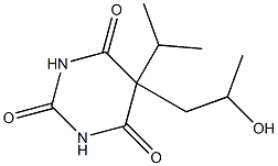 5-(2-Hydroxypropyl)-5-isopropylbarbituric acid Struktur