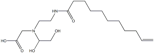 N-(1,2-Dihydroxyethyl)-N-[2-(10-undecenoylamino)ethyl]aminoacetic acid Struktur