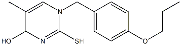 1,4-Dihydro-2-mercapto-5-methyl-1-(4-propoxybenzyl)pyrimidin-4-ol Struktur