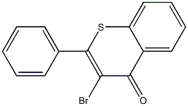 2-Phenyl-3-bromo-4H-1-benzothiopyran-4-one Struktur