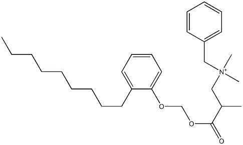 N,N-Dimethyl-N-benzyl-N-[2-[[(2-nonylphenyloxy)methyl]oxycarbonyl]propyl]aminium Struktur