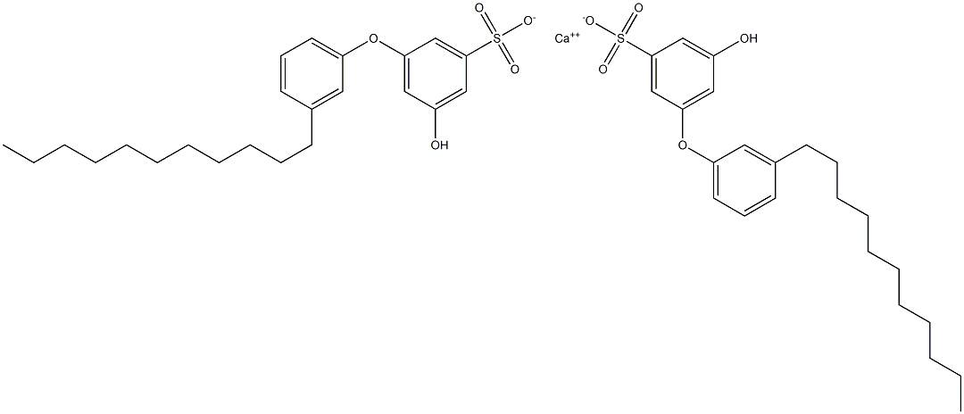 Bis(5-hydroxy-3'-undecyl[oxybisbenzene]-3-sulfonic acid)calcium salt Struktur