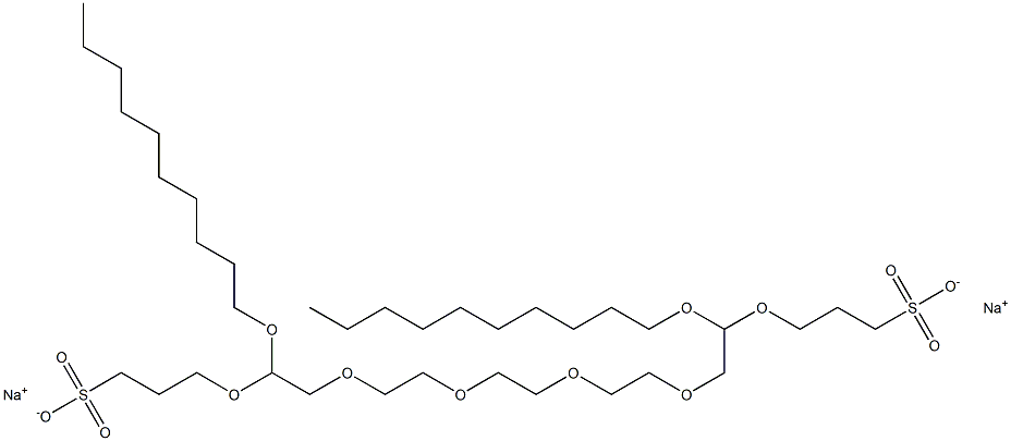 5,18-Di(decyloxy)-4,7,10,13,16,19-hexaoxadocosane-1,22-disulfonic acid disodium salt Struktur